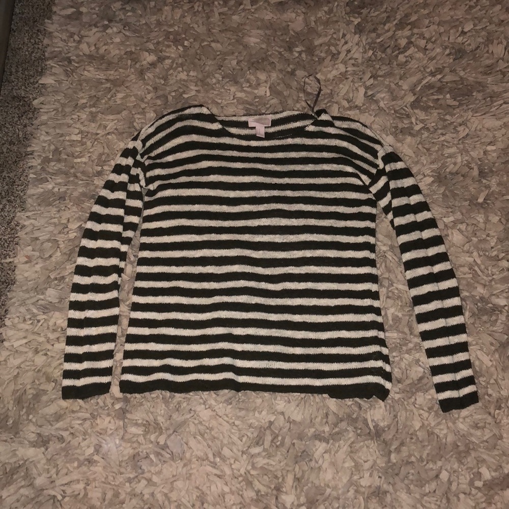 Sweater olive green and creme